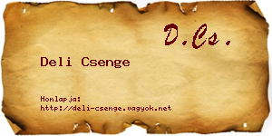 Deli Csenge névjegykártya